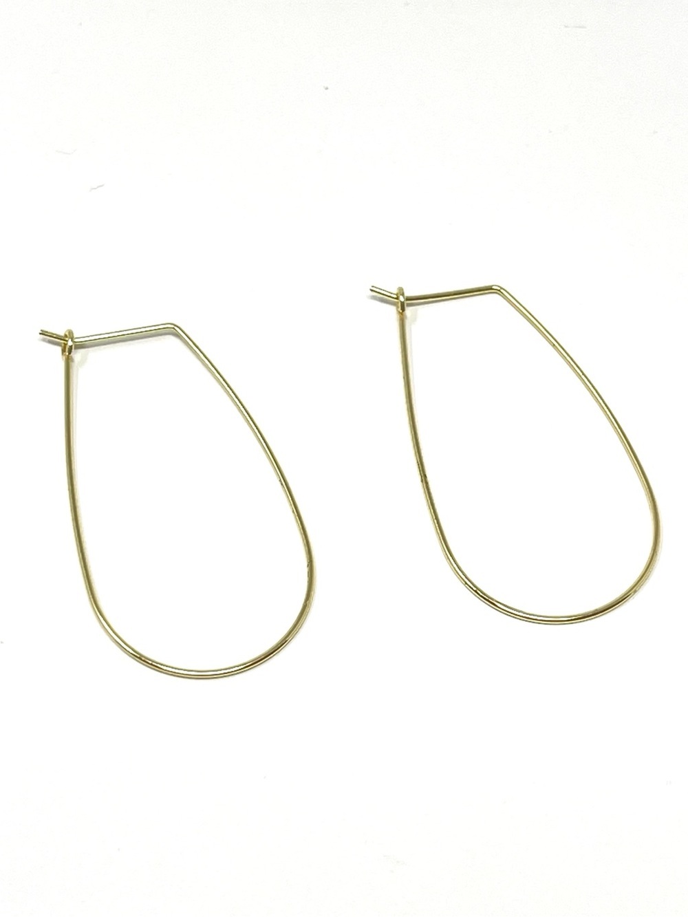 New Anthropologie Teardrop Hoop Minimalist Earrings Gold